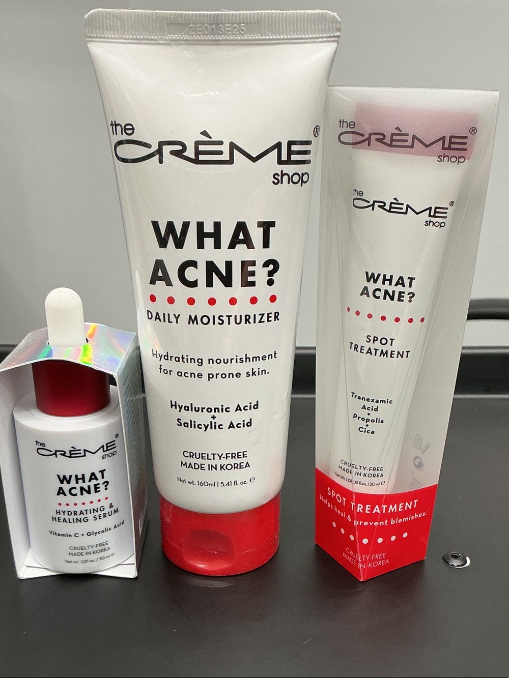 The Crème Shop WHAT ACNE? Skincare Trio NEW